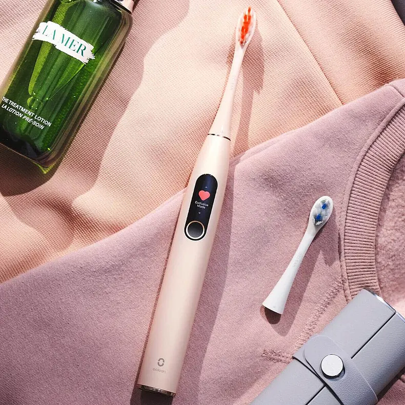 Електрична зубна щітка Oclean X Pro Digital Set Electric Toothbrush Champagne Gold - фото 9