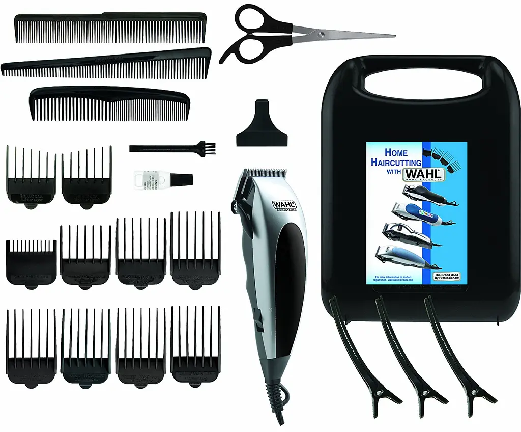 Машинка для стриження Moser Wahl HomePro, від мережі, вібраційний мотор, насадок-8, кейс,ножиці, гребінець в компл, сталь, чорно-сріблястий - фото 8
