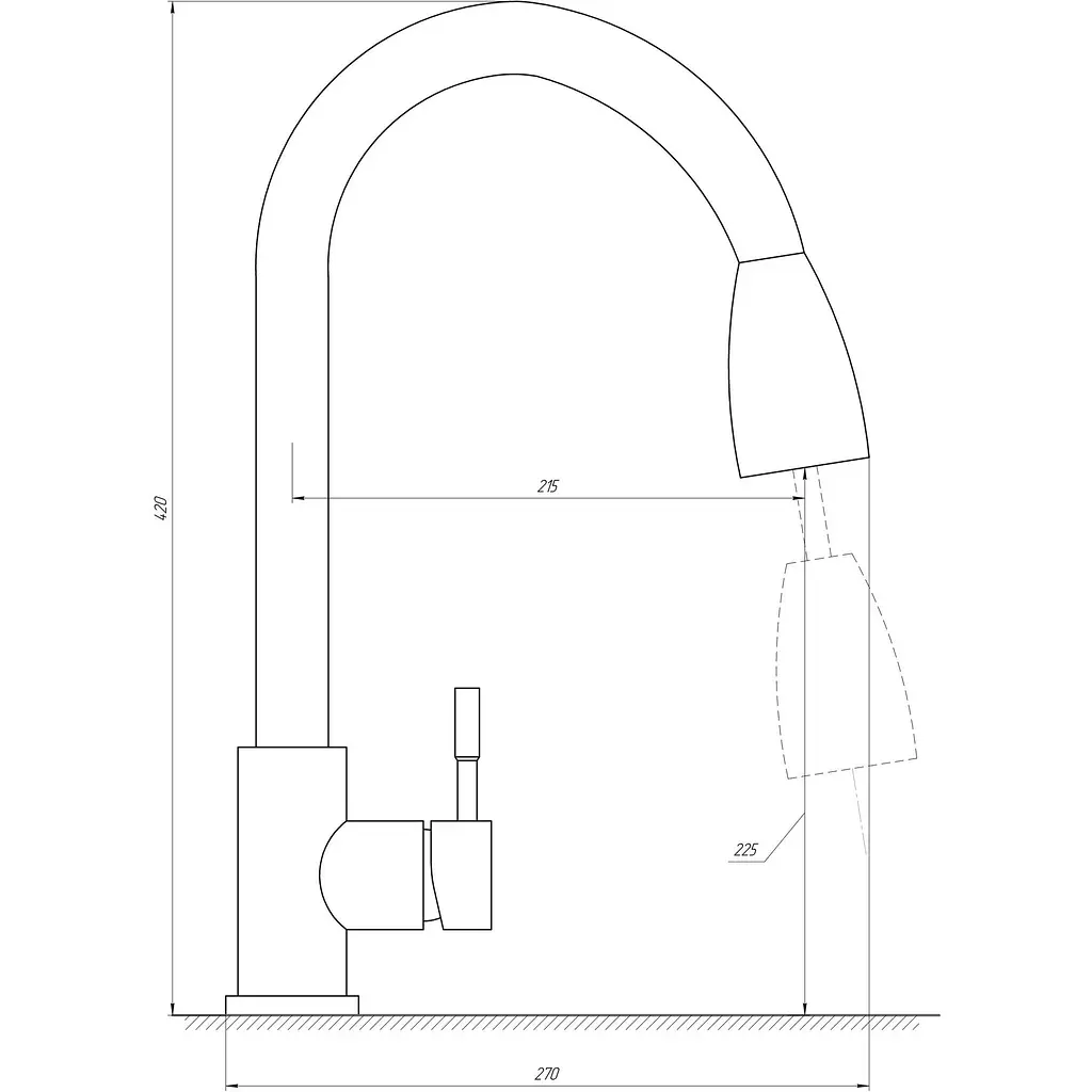 Змішувач для кухні Globus Lux ALPEN SBT1-2031-GP - фото 5