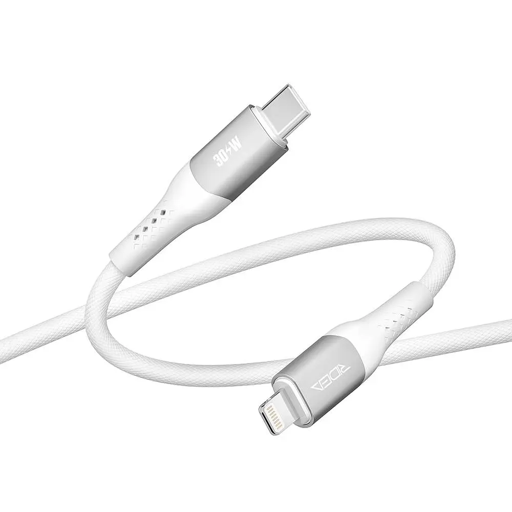 Кабель для подзарядки USB Ridea RC-US42 UltraStrong Type-C to Lightning 30W 10V/3A 1.2 м Белый - фото 6