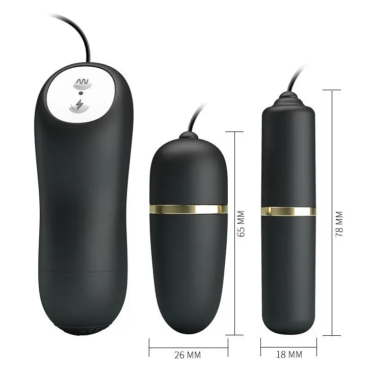 Набор игрушек Pretty Love Double Vibro Bullet 2 шт. черный - фото 5