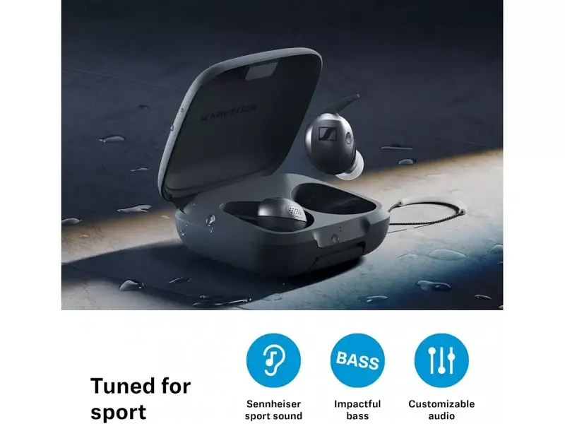 Навушники TWS Sennheiser Momentum Sport Metallic Graphite (700305) - фото 9