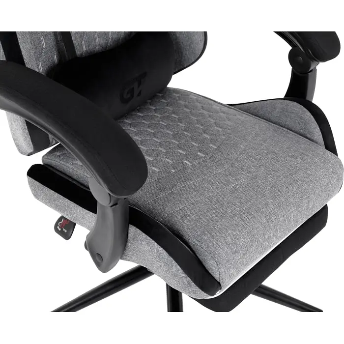Геймерське крісло GT Racer сіре із чорним (X-2324 Fabric Gray/Black Suede) - фото 6