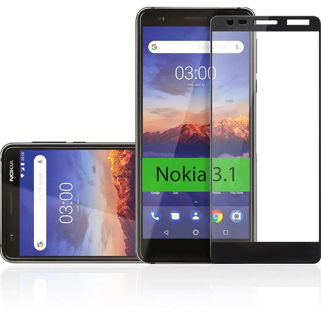 Скло захисне Vinga для Nokia 3.1 Black (VTPGS-N31B) - фото 4