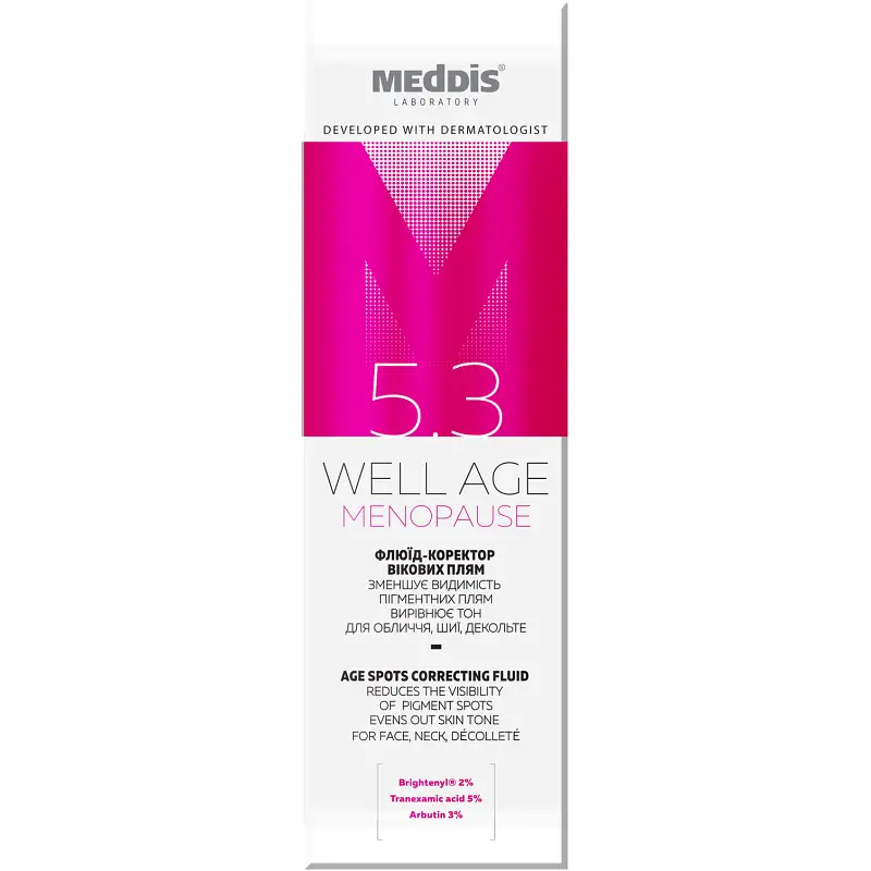 Флюїд-коректор вікових плям Well Age Menopause Meddis 30 мл - фото 2