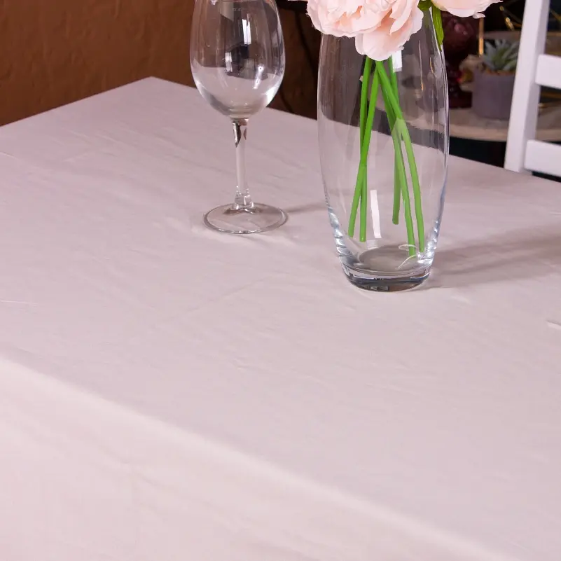 Скатертина MirSon №403 Satin Waterproof Light Gray 140x140 см - фото 2