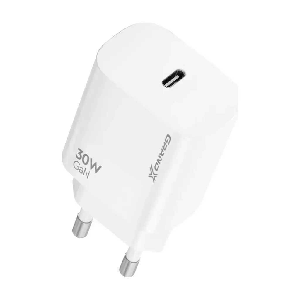Зарядний пристрій Grand-X GaN USB-C 30W QC3.0 white (CH-390W) - фото 3