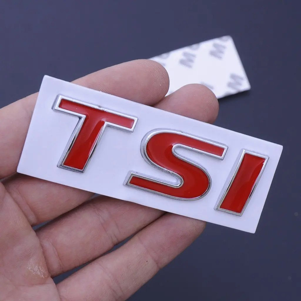 Емблема напис TSI скотч 3М 75 мм металева Польща - фото 2