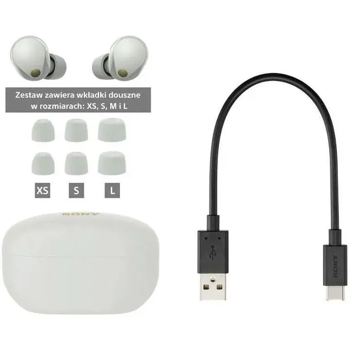 Бездротові навушники Sony WF-1000XM5 сріблясті (WF1000XM5S.CE7) - фото 9