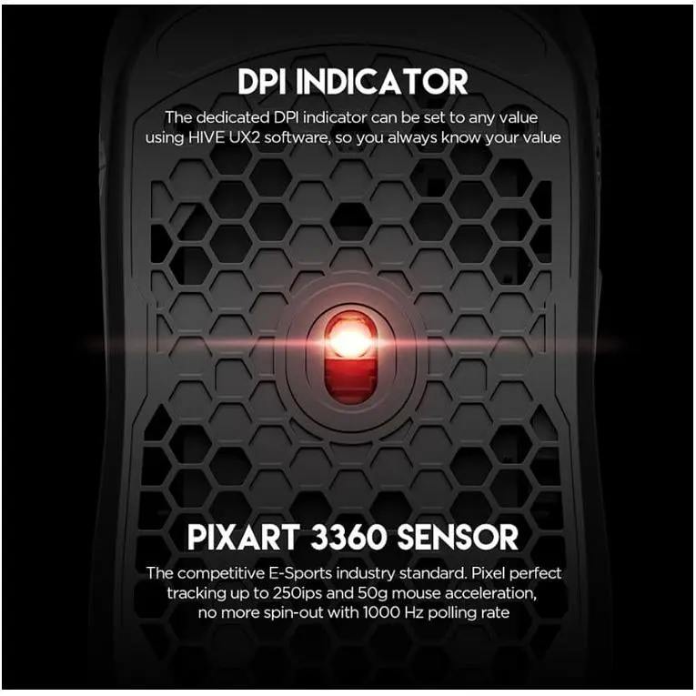 Ігрова миша Fantech X UX-2 RAPTOR PixArt 3360, 250IPS, 50G, 1200DPI Black - фото 12