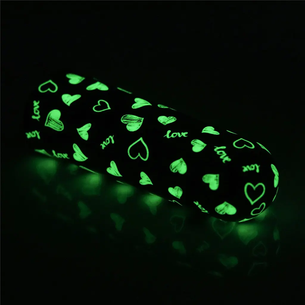 Вібратор для клітора Lovetoy Heart Massager Glow In The Dark 8.5 см чорний - фото 14
