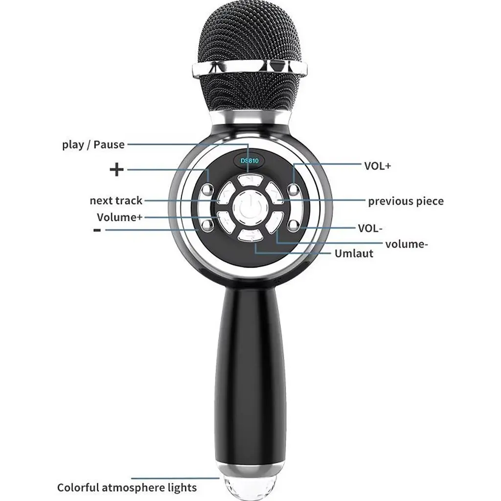 Мікрофон з караоке Epik DS810 Black [153059] - фото 3