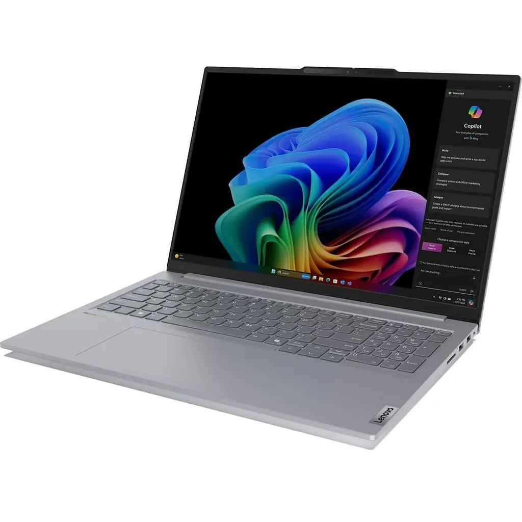 Ноутбук Lenovo 16" ThinkBook 16 G7 QOY FHD/Snapdragon SD X1P42100/32GB/SSD1TB/Qualcomm Adreno/Win 11 Pro/Grey (21NH000DRA) - фото 2