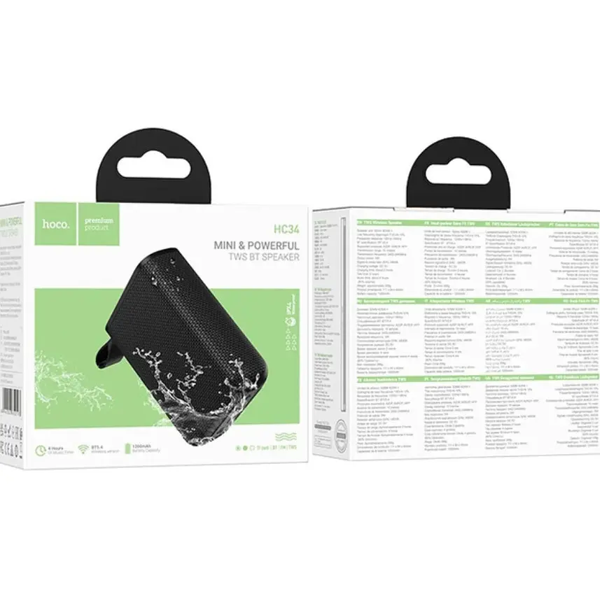 Портативна Bluetooth-колонка Hoco HC34 Star BT speaker Чорний - фото 2