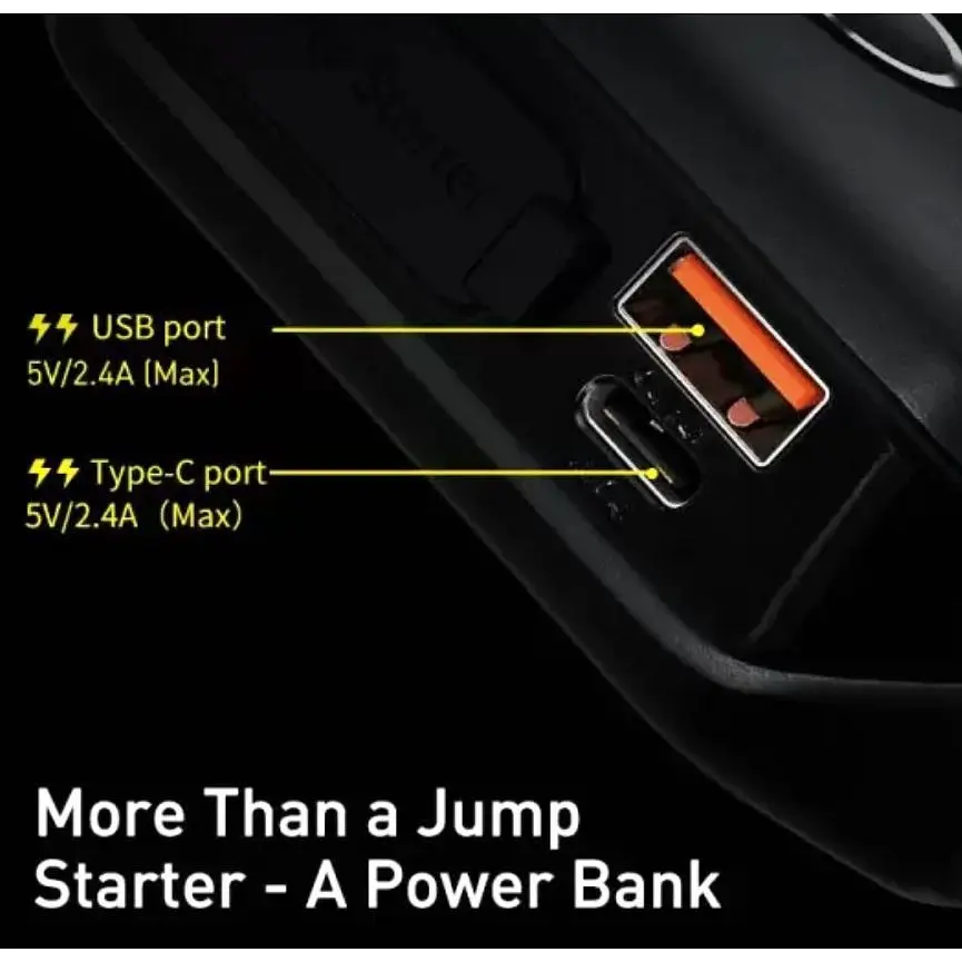 Пускозарядний пристрій бустер Baseus Car Jump Starter 10000mAh CGNL020101 3in1 з функцією павербанку - фото 6