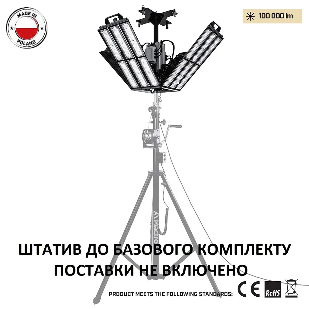 Прожектор професійний Mactronic Halo 100K (100 000 Lm) (PFL0242) - фото 8