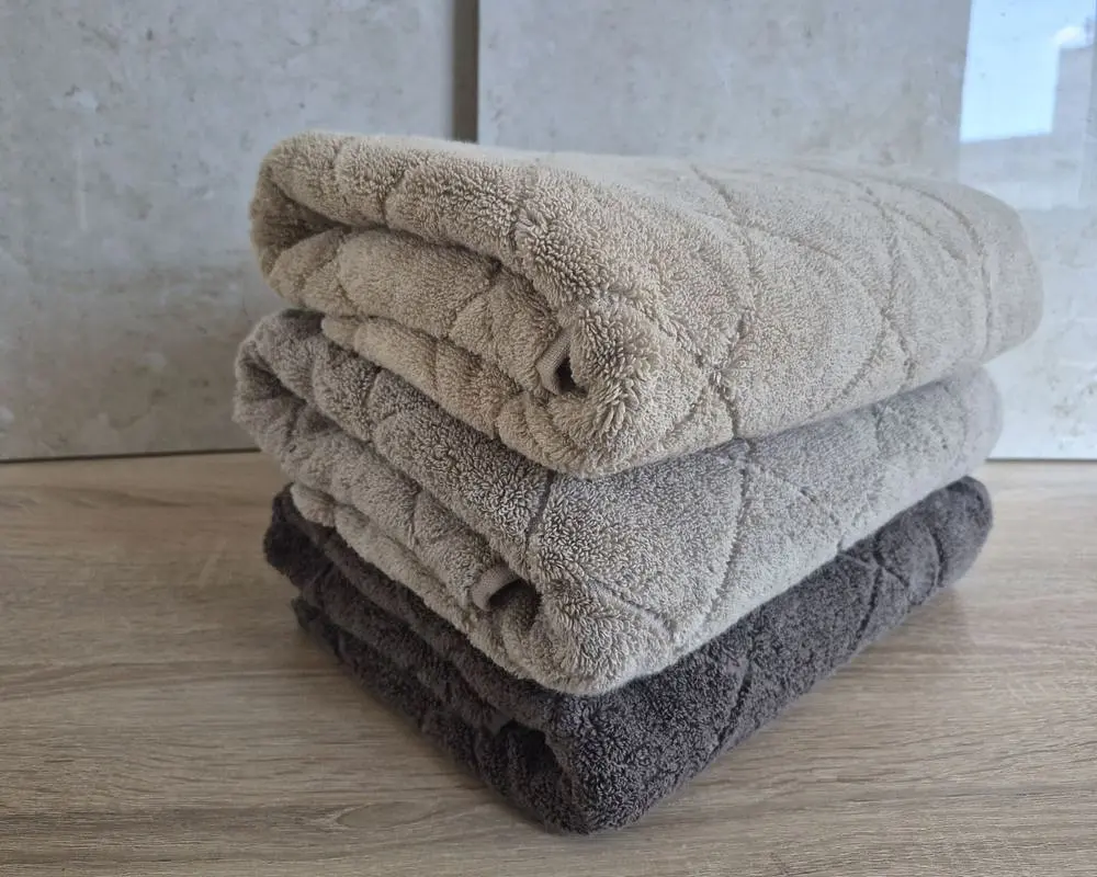 Набір турецьких махрових рушників Cestepe MicroCotton Premium 3 штуки 70x140 Eva 2 щільність 600 г/м2 - фото 4