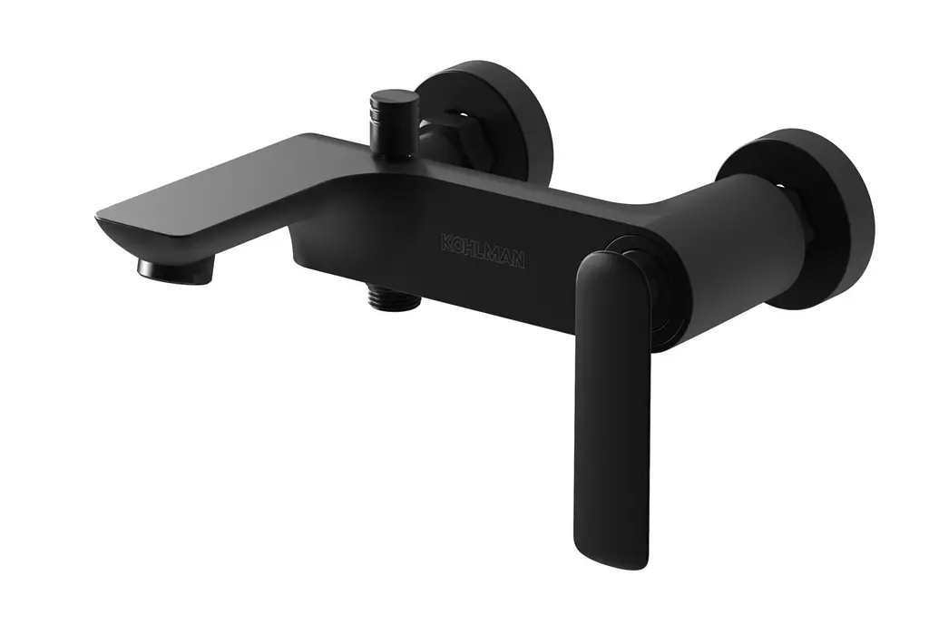 Змішувач для ванни Kohlman Experience black matt настінний KPL-QW110EB, Чорний матовий - фото 3