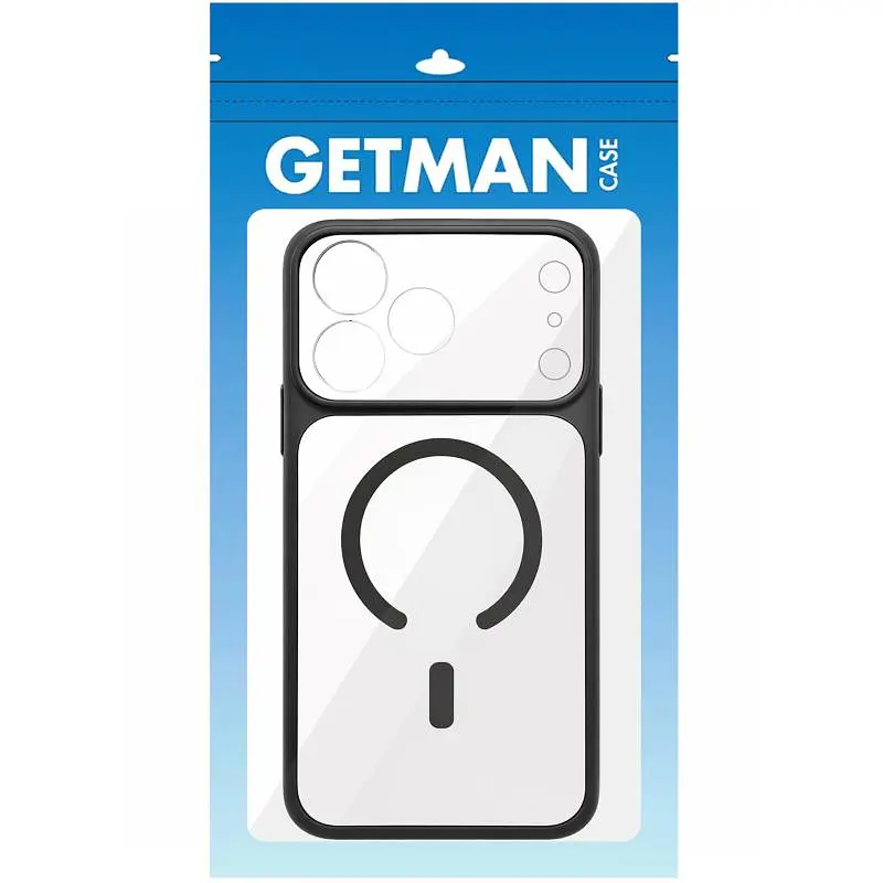 Чохол TPU+PC GETMAN Moon Clear with MagSafe для Apple iPhone 17 Pro Max (6.9) Black - фото 2