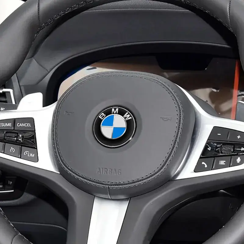 Емблема керма Bmw 45 мм Синьо-Біла з чорним ободом (OEM: 51148132375) - фото 2