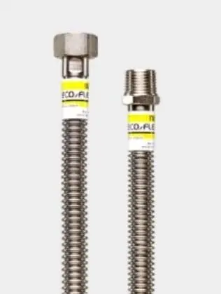 Шланг для газа Eco-Flex Стандарт из нержавеющей стали d 12 1/2х3/4" В 150 см 30412 - фото 2