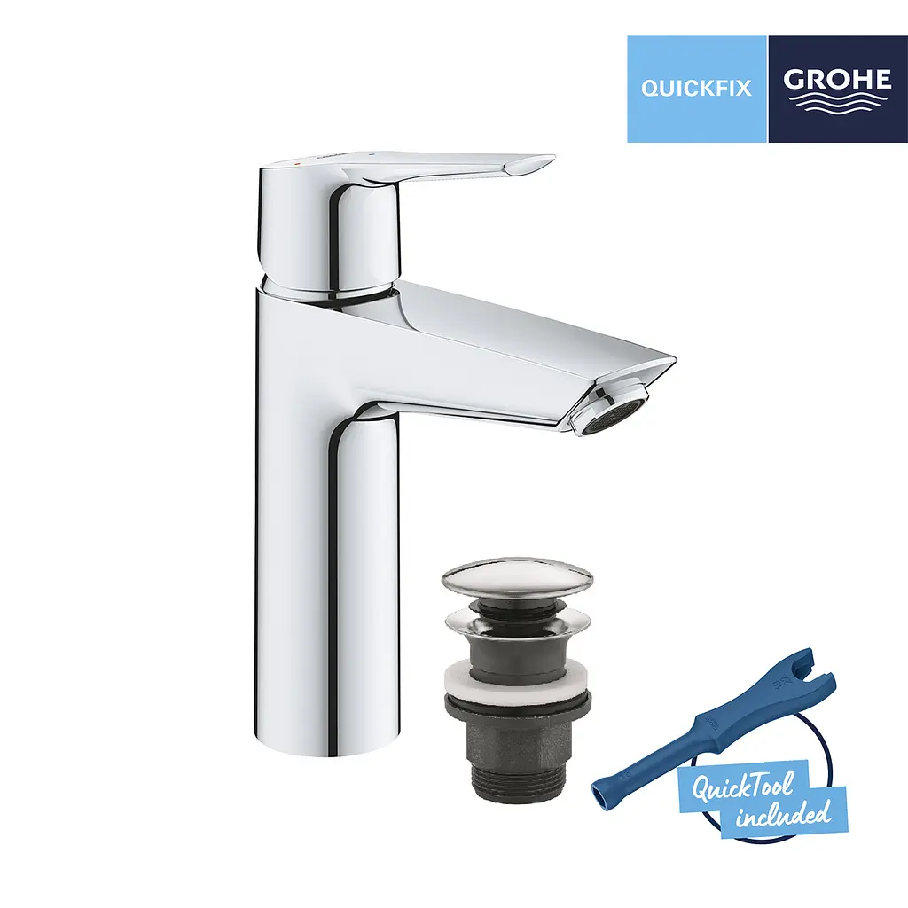 Смеситель для раковины Grohe QuickFix Start M-Size 23746002 с донным клапаном, Хром - фото 3