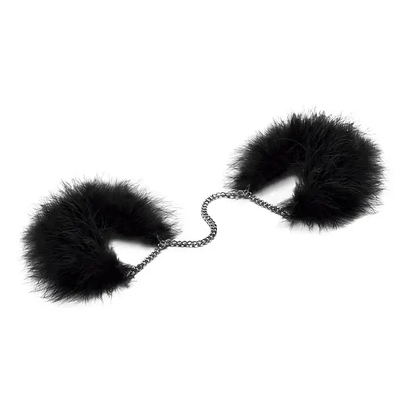 Наручники Bijoux Indiscrets Za za zu Feahter Handcuffs чорний - фото 2