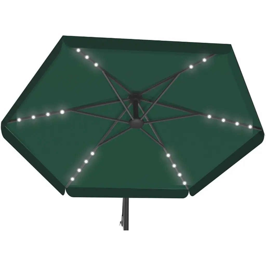 Садовый зонт GardenLine GAO1510 с LED подсветкой Green [144769] - фото 3