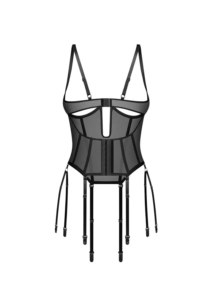 Корсет Obsessive Euphori, L/XL (черный) - фото 3