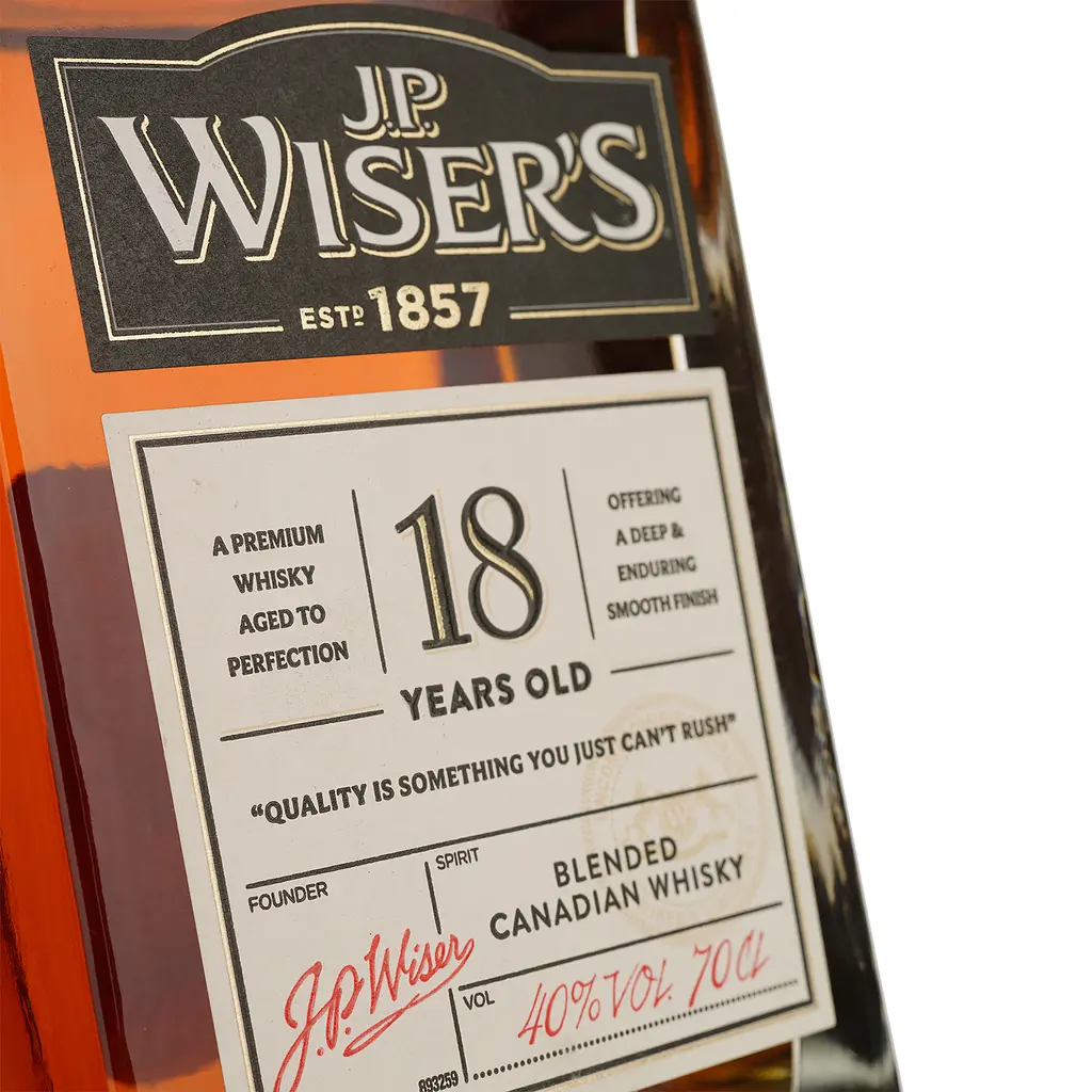 Виски JP Wiser's 18 yo Canadian Blended Whisky 40% 0.7 л - фото 3