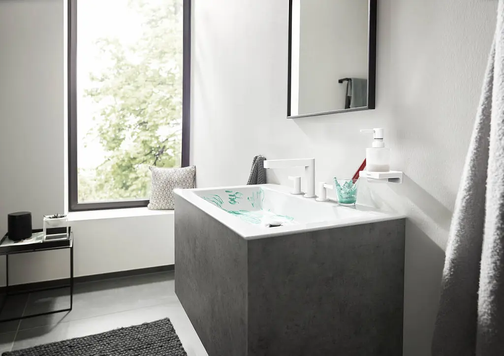 Дозатор підвісний Hansgrohe AddStoris для рідкого мила Matt White/скло 41745700, Білий матовий - фото 8