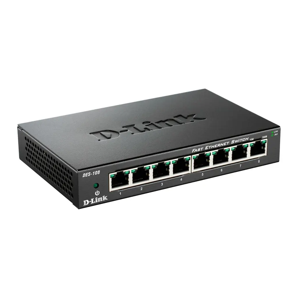 Комутатор мережевий D-Link DGS-108 - фото 2