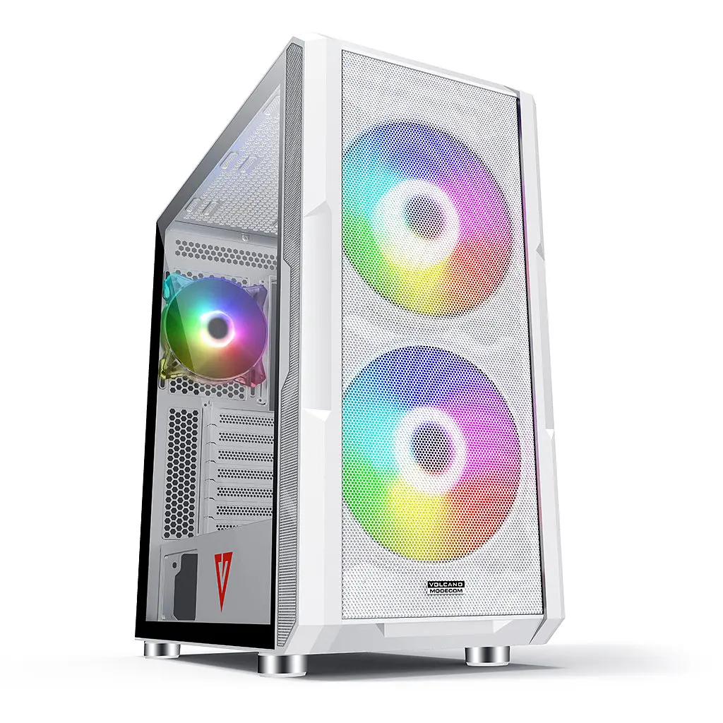 Корпус Modecom AMIRANI ARGB БІЛИЙ fans 2x200mm+1x120mm без Блок живлення ATX