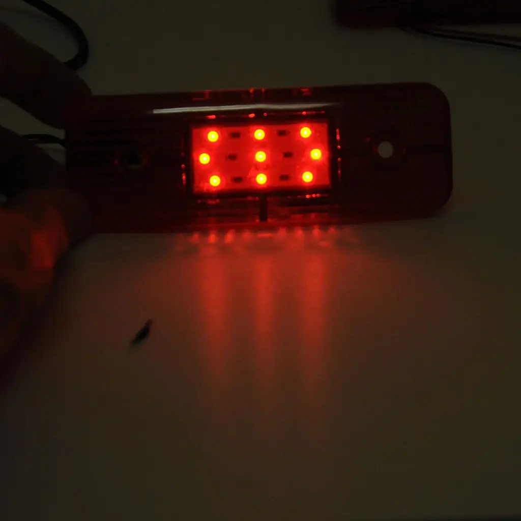 Габарит LED прямокутний 115х40 мм/12/24V/9 діодів Червоний 4 шт. (MRT 60 K 062) - фото 2