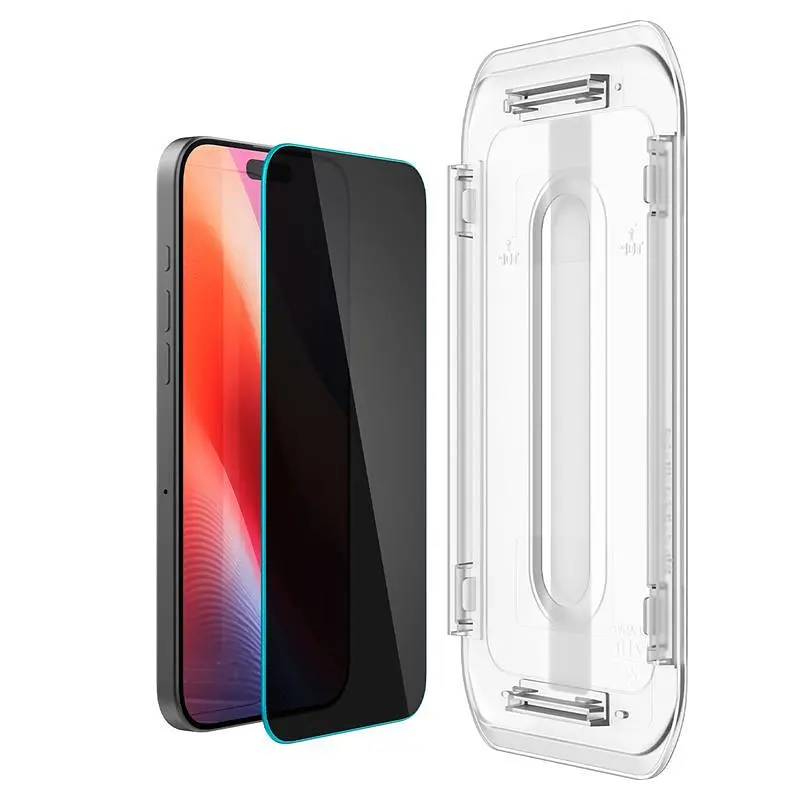 Захисне скло антишпигун Spigen Glass tR EZ Fit HD Privacy 1 Pack Transparency для iPhone 16 Pro Max (AGL07915) - фото 2