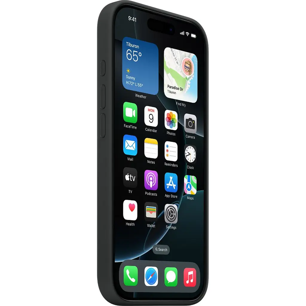 Чохол Silicone Case with MagSafe для Apple iPhone 16 Pro Black AAA [116597] - фото 5