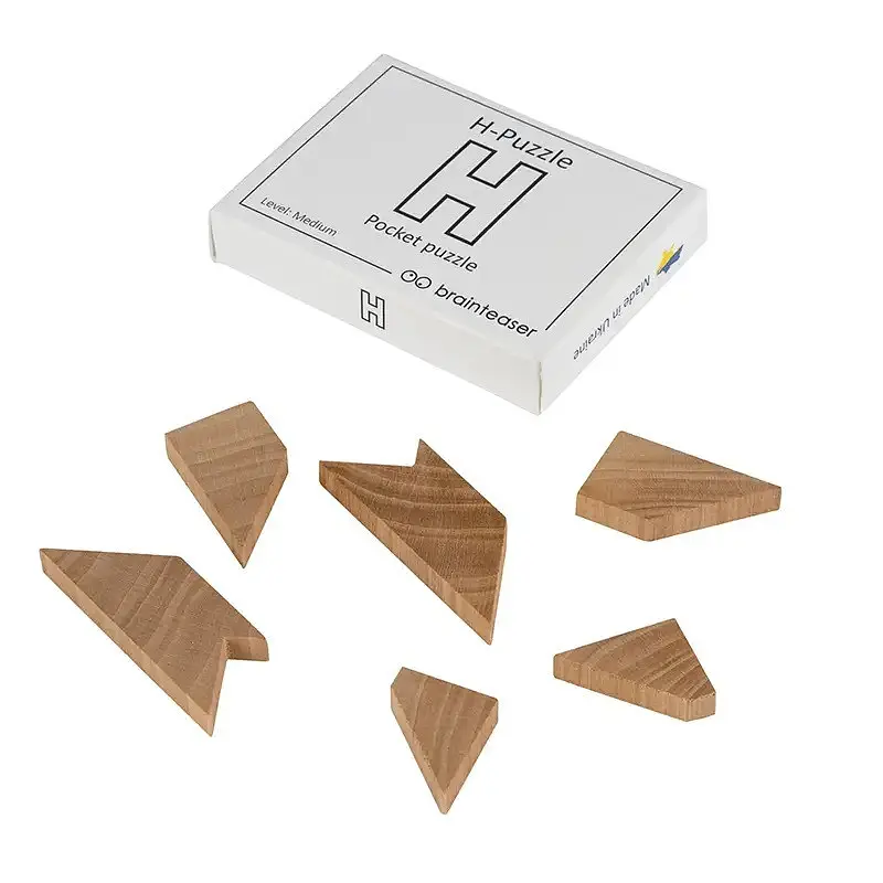 Набір дерев'яних головоломок "Wooden mini puzzle set #2" Заморочка set2en (6 штук) - фото 3