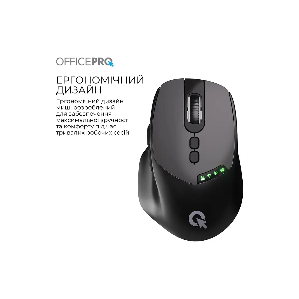 Мишка OfficePro M520B Wireless/Bluetooth Black (M520B) - фото 6
