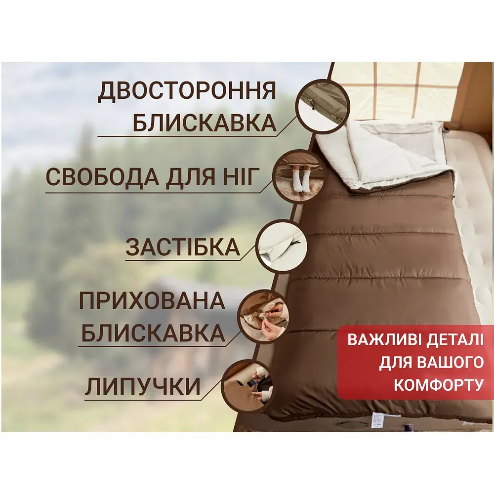Спальный мешок 3 в 1 Naturehike CR450 CNH22SD011 коричневый - фото 9