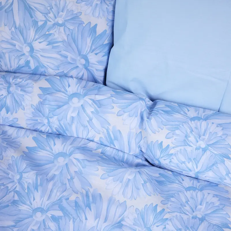 Простыня MirSon Ranforce Elite 17-4759 Bridgertons 200x220 см голубая (2200008940355) - фото 4