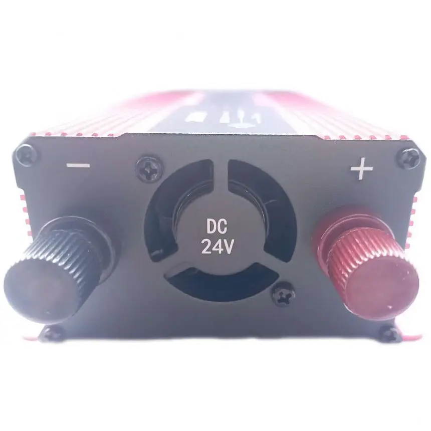 Інвертор напруги Solar Smart King Power Inverter 018 модифікована синусоїда Red 1 розетка 2 USB екран з 24V на 220V 2000W (11064) - фото 3