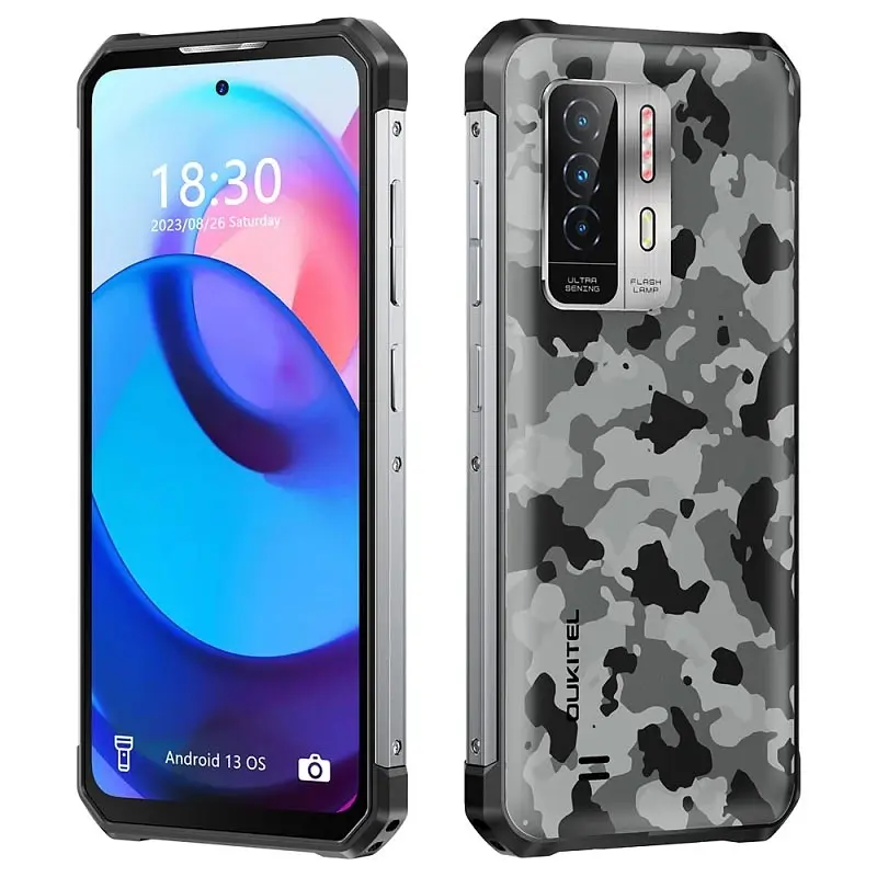Смартфон Oulitel WP27 68"FHD+ /12 ГБ+256 ГБ/ G99 /8500 мАч /64+16 Мп/ IP69K /NFC CAMO - фото 4