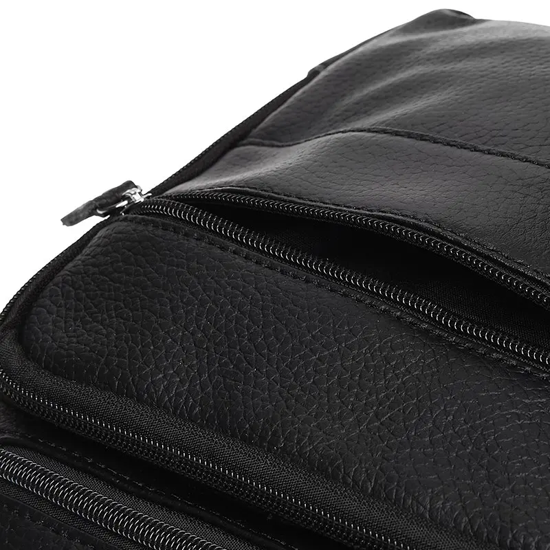 Чоловіча сумка Borsa Leather K15112 26x23x8 см Чорний (10960) - фото 5