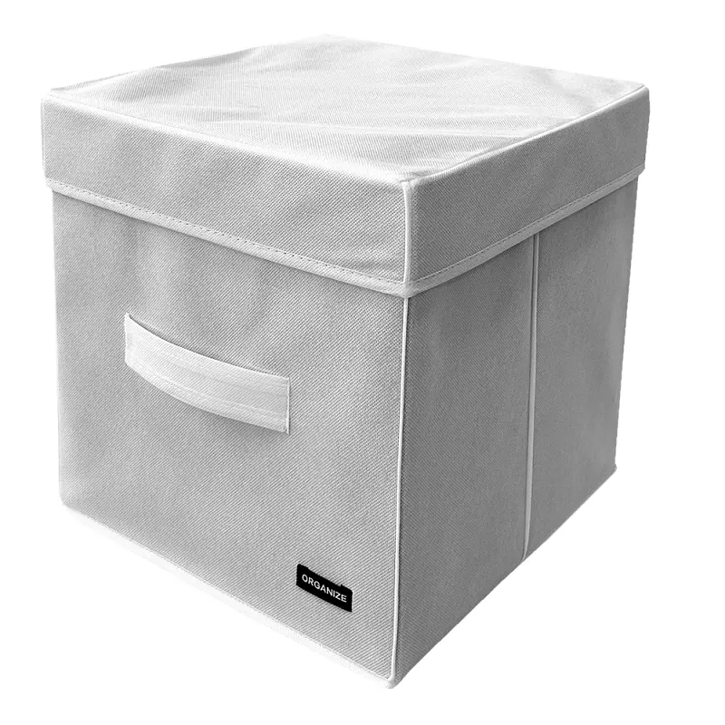 Короб  ORGANIZE  з кришкою 30*30*30 см (білий) - фото 4