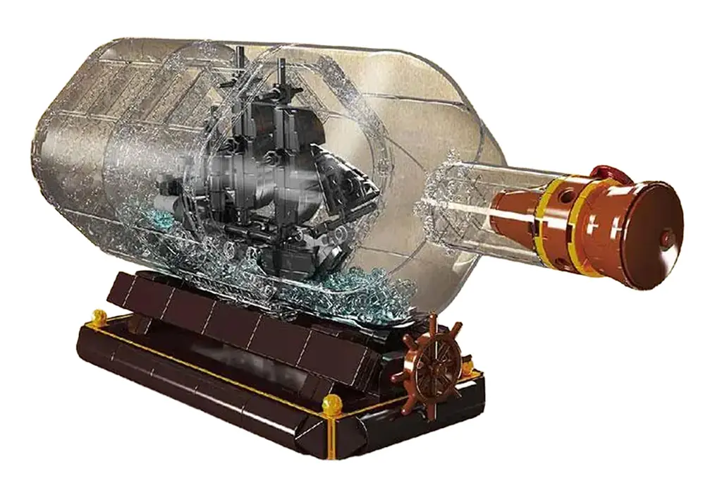 Конструктор Пиратский корабль в бутылке 792 элемента - фото 4