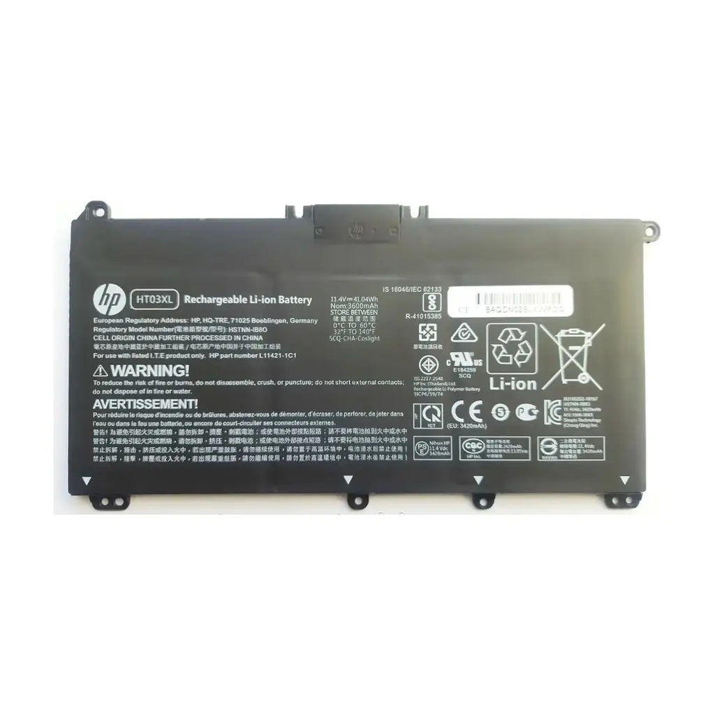 Акумулятор до ноутбука HP 250 G7 HT03XL, 3600mAh (41.04Wh), 3cell, 11.4V, Li-ion (A47707)