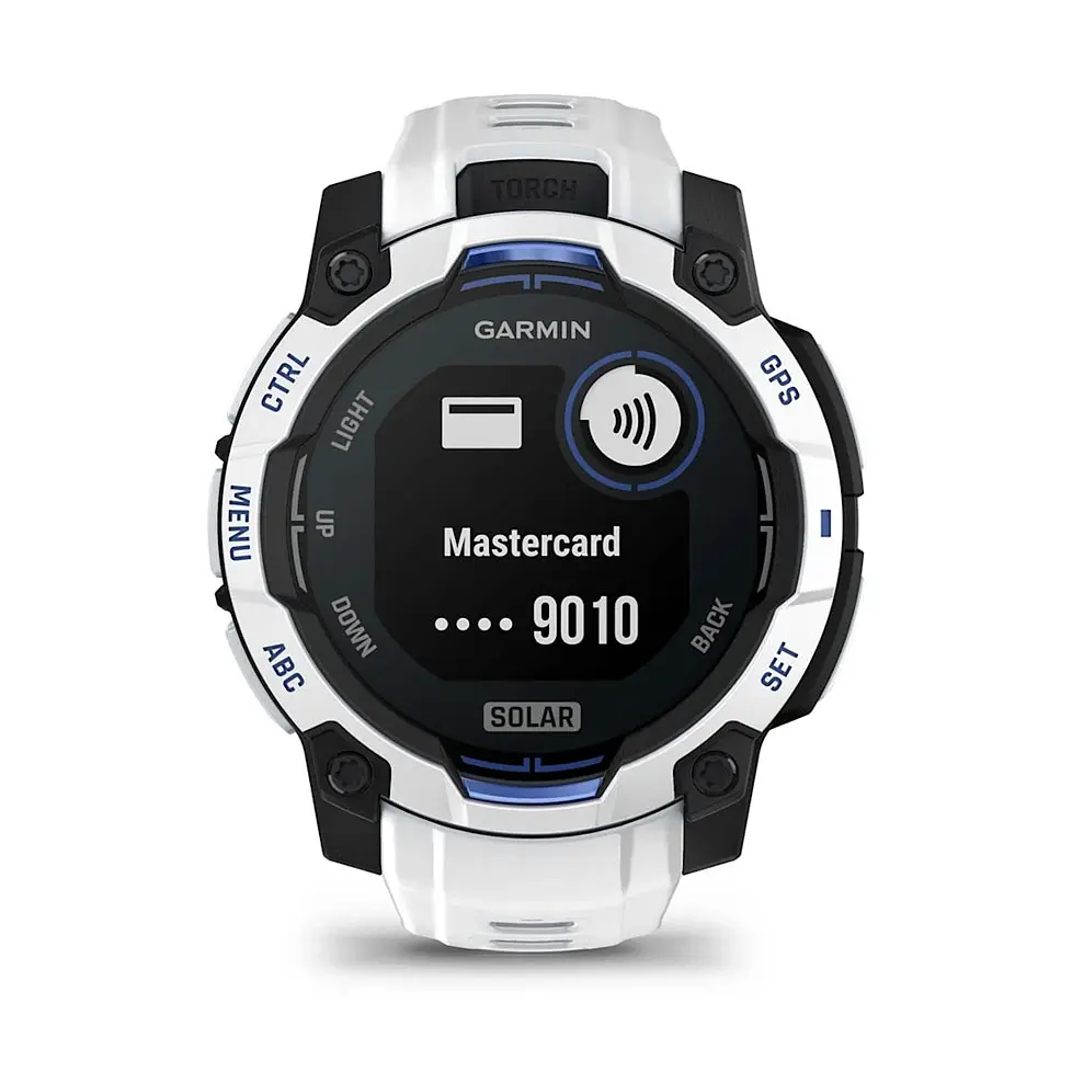 Смарт-годинник Garmin Instinct 3 45mm Solar Whitestone with Whitestone/Bolt Blue Silicone Band (010-02934-03) - фото 8