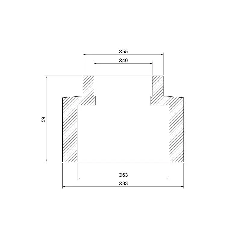 Муфта PPR Thermo Alliance 63х40 перехідна DSB114