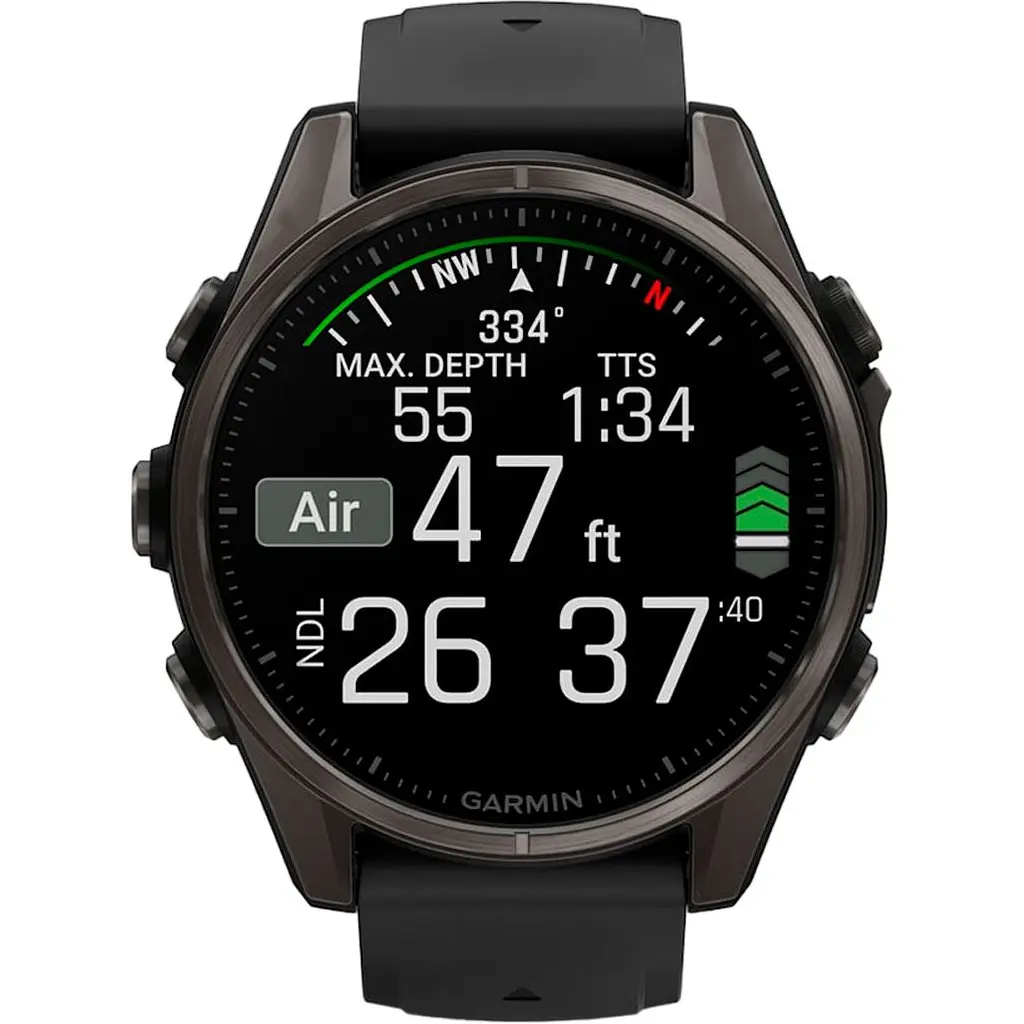 Смарт-годинник Garmin Fenix 8 AMOLED Sapphire 43mm Carbon Gray DLC Titanium with Black/Pebble Gray Silicone Band (010-02903-21) [115064] - фото 10