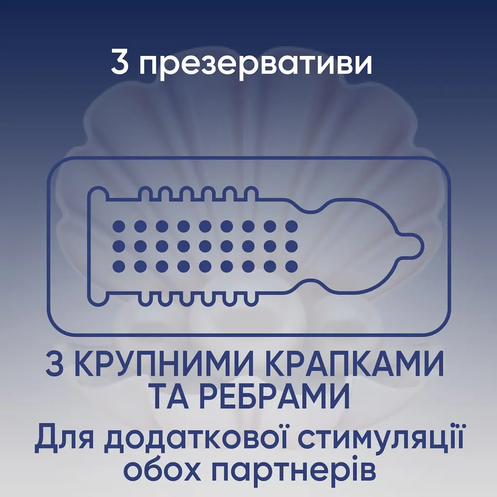 Презервативи латексні Contex Extra Sensation з силіконовою змазкою, з великими точками та ребрами, 3 шт. (3034702) - фото 2